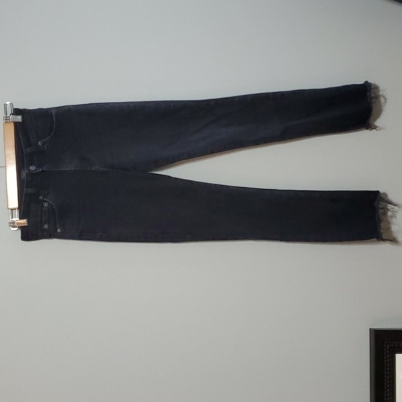 Edwin jeans women's size 6 size 28 black Janet raw cut frayed-hem frayed hem - Picture 1 of 16